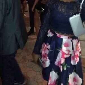 Size 7 Floral homecoming two piece.